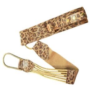 Leopard Print Women's waist belt- some stretch small- leopard cheetah brown